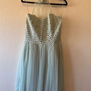 Mystic Sea Foam Green Mini Dress, size small